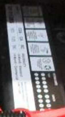 Figure 4 -Battery information label