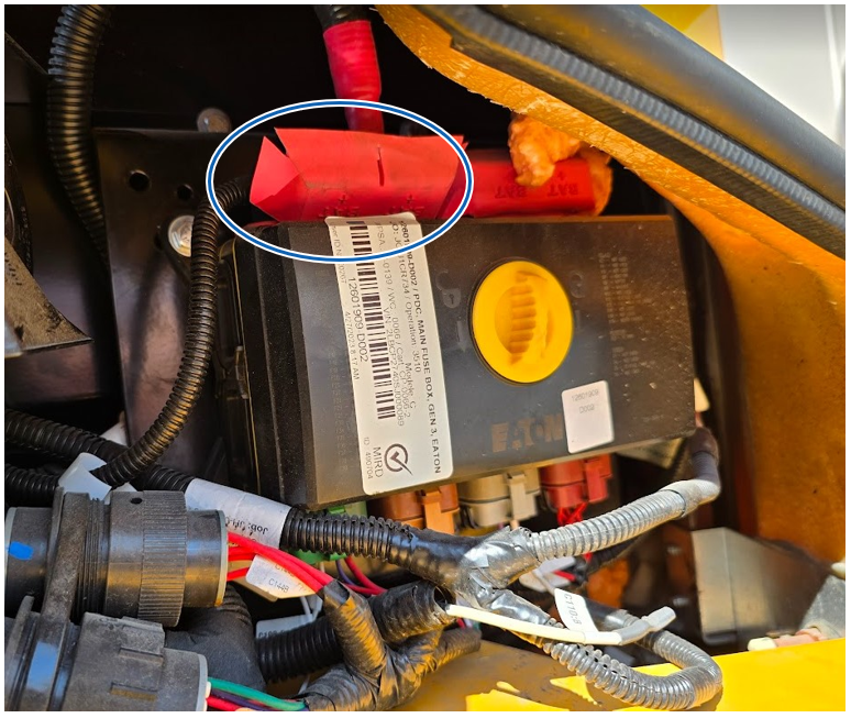 Figure 15 – Stud nuts to retorque (under the red cover)