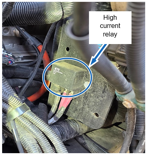 Figure 26 – High current relay location.