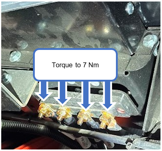 Figure 29 – Stud nuts to retorque.