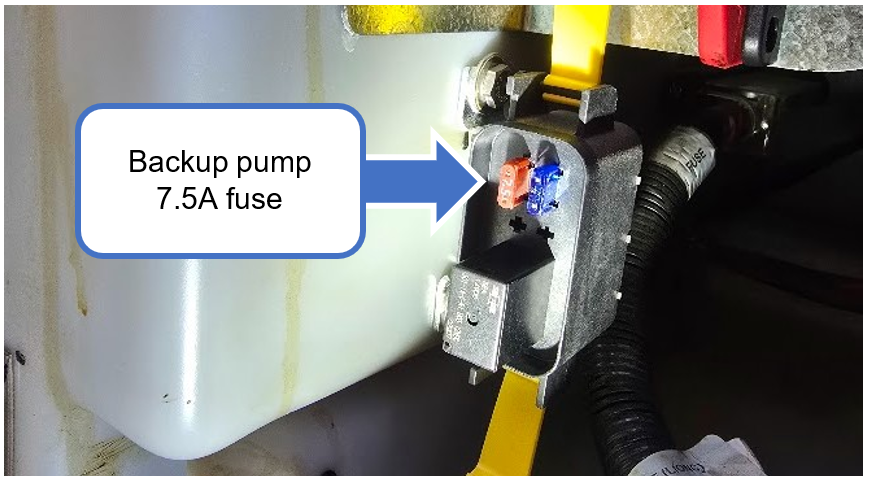 Figure 30 – 7.5A fuse to reinstall.