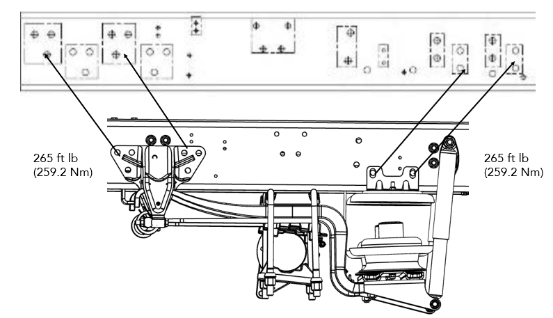 Figure 5 - Rear air spring suspension fasteners