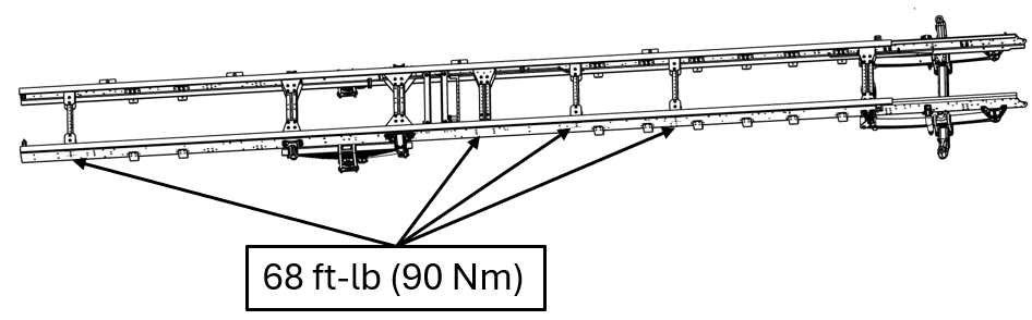 Crossmember fasteners to retorque